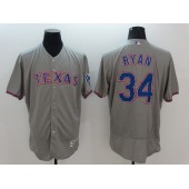 MLB Texas Rangers 34 Nolan Ryan Gray 2016 Flexbase Men Jersey