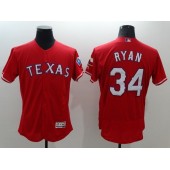 MLB Texas Rangers 34 Nolan Ryan Red Flexbase Authentic Collection Stitched Men Jersey