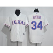 MLB Texas Rangers 34 Nolan Ryan White New Cool Base Stitched Men Jersey