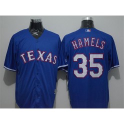 MLB Texas Rangers 35 Cole Hamels Blue New Cool Base Men Jersey