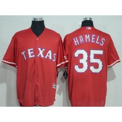 MLB Texas Rangers 35 Cole Hamels Red New Cool Base Stitched Baseball Men Jersey