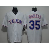 MLB Texas Rangers 35 Cole Hamels White New Cool Base Stitched Men Jersey