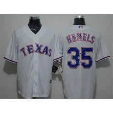 MLB Texas Rangers 35 Cole Hamels White New Cool Base Stitched Men Jersey