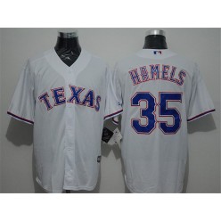 MLB Texas Rangers 35 Cole Hamels White New Cool Base Stitched Men Jersey