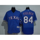 MLB Texas Rangers 84 Prince Fielder Retired Royal Blue 2016 Flexbase Stitched Baseball Men Jersey