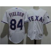 MLB Texas Rangers 84 Prince Fielder White Home 2016 Flexbase Majestic Baseball Men Jersey
