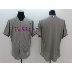 MLB Texas Rangers Blank Gray 2016 Flexbase Men Jersey