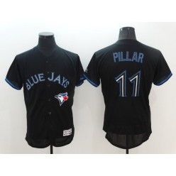 MLB Toronto Blue Jays 11 Kevin Pillar Black Fashion Flexbase Authentic Collection Stitched Men Jersey