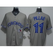 MLB Toronto Blue Jays 11 Kevin Pillar Grey New Cool Base Men Jersey