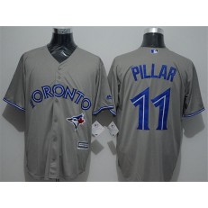 MLB Toronto Blue Jays 11 Kevin Pillar Grey New Cool Base Men Jersey