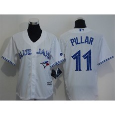 MLB Toronto Blue Jays 11 Kevin Pillar Home White New Cool Base Men Jersey