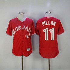 MLB Toronto Blue Jays 11 Kevin Pillar Red 2016 Flexbase Majestic Baseball Men Jersey