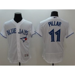 MLB Toronto Blue Jays 11 Kevin Pillar Retired White 2016 Flexbase Majestic Baseball Men Jersey