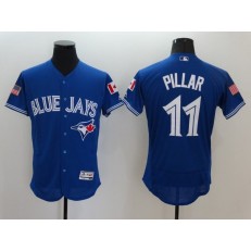 MLB Toronto Blue Jays 11 Kevin Pillar Royal Blue Fashion Stars & Stripes 2016 Flexbase Majestic Men Jersey