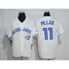 MLB Toronto Blue Jays 11 Kevin Pillar White Majestic Cool Base Cooperstown Collection Player Men Jersey