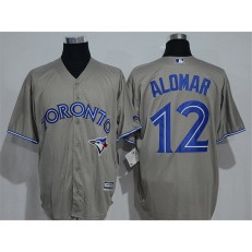MLB Toronto Blue Jays 12 Roberto Alomar Gray Road 2016 Flexbase Majestic Baseball Men Jersey