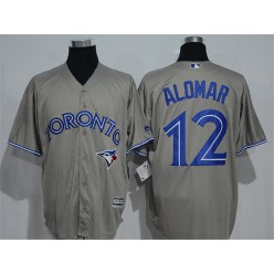 MLB Toronto Blue Jays 12 Roberto Alomar Gray Road 2016 Flexbase Majestic Baseball Men Jersey