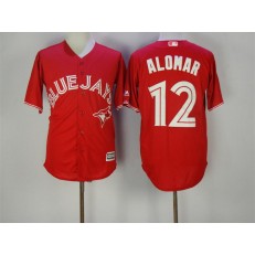 MLB Toronto Blue Jays 12 Roberto Alomar Red New Cool Base 40th Anniversary Men Jersey