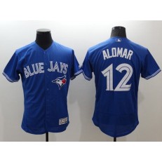 MLB Toronto Blue Jays 12 Roberto Alomar Retired Blue 2016 Flexbase Majestic Baseball Men Jersey