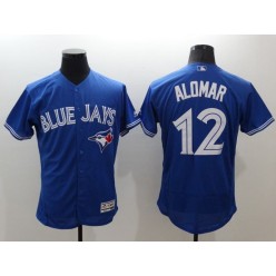 MLB Toronto Blue Jays 12 Roberto Alomar Retired Blue 2016 Flexbase Majestic Baseball Men Jersey