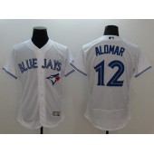 MLB Toronto Blue Jays 12 Roberto Alomar Retired White 2016 Flexbase Majestic Baseball Men Jersey
