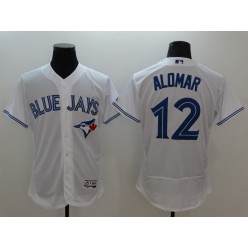 MLB Toronto Blue Jays 12 Roberto Alomar Retired White 2016 Flexbase Majestic Baseball Men Jersey