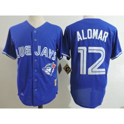 MLB Toronto Blue Jays 12 Roberto Alomar Royal Blue 1993 Throwback Cooperstown Collection Stitched Mitchell And Ness Men Jersey