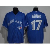 MLB Toronto Blue Jays 17 Ryan Goins Blue New Cool Base Jersey