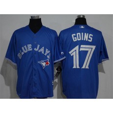 MLB Toronto Blue Jays 17 Ryan Goins Blue New Cool Base Jersey