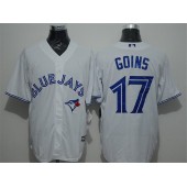 MLB Toronto Blue Jays 17 Ryan Goins Home White New Cool Base Men Jersey