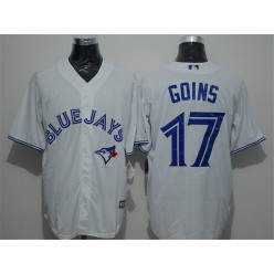 MLB Toronto Blue Jays 17 Ryan Goins Home White New Cool Base Men Jersey