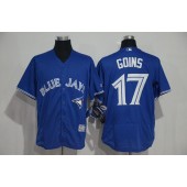 MLB Toronto Blue Jays 17 Ryan Goins Royal Blue 2016 Flexbase Majestic Baseball Men Jersey