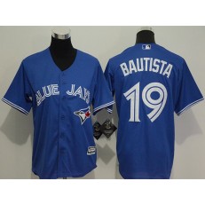 MLB Toronto Blue Jays 19 Jose Bautista Blue New Cool Base Jersey