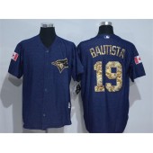 MLB Toronto Blue Jays 19 Jose Bautista Blue Salute to Service Cool Base Baseball Men Jersey