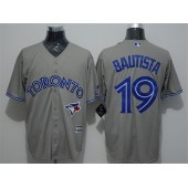 MLB Toronto Blue Jays 19 Jose Bautista Grey New Cool Base Men Jersey