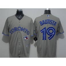 MLB Toronto Blue Jays 19 Jose Bautista Grey New Cool Base Men Jersey