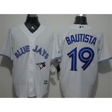 MLB Toronto Blue Jays 19 Jose Bautista Home White New Cool Base Men Jersey