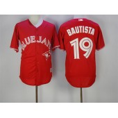 MLB Toronto Blue Jays 19 Jose Bautista Red New Cool Base 40th Anniversary Men Jersey