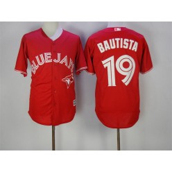 MLB Toronto Blue Jays 19 Jose Bautista Red New Cool Base 40th Anniversary Men Jersey