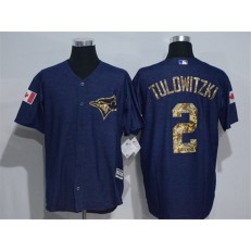 MLB Toronto Blue Jays 2 Troy Tulowitzki Blue Salute to Service Cool Base Baseball Men Jersey