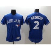 MLB Toronto Blue Jays 2 Troy Tulowitzki Retired Blue 2016 Flexbase Majestic Baseball Men Jersey