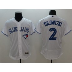 MLB Toronto Blue Jays 2 Troy Tulowitzki Retired White 2016 Flexbase Majestic Baseball Men Jersey