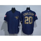 MLB Toronto Blue Jays 20 Josh Donaldson Blue Salute to Service Cool Base Baseball Men Jersey
