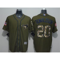 MLB Toronto Blue Jays 20 Josh Donaldson Olive Green Salute To Service Men Jersey