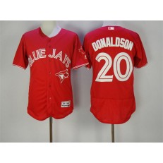 MLB Toronto Blue Jays 20 Josh Donaldson Red 2016 Flexbase Majestic Baseball Men Jersey