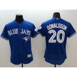 MLB Toronto Blue Jays 20 Josh Donaldson Retired Blue 2016 Flexbase Majestic Baseball Men Jersey