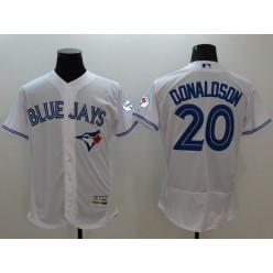 MLB Toronto Blue Jays 20 Josh Donaldson Retired White 2016 Flexbase Majestic Baseball Men Jersey