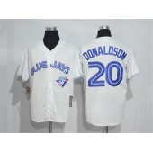 MLB Toronto Blue Jays 20 Josh Donaldson White Majestic Cool Base Cooperstown Collection Player Men Jersey