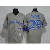 MLB Toronto Blue Jays 29 Devon Travis Gray Road 2016 Flexbase Majestic Baseball Men Jersey