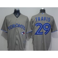MLB Toronto Blue Jays 29 Devon Travis Grey New Cool Base Men Jersey